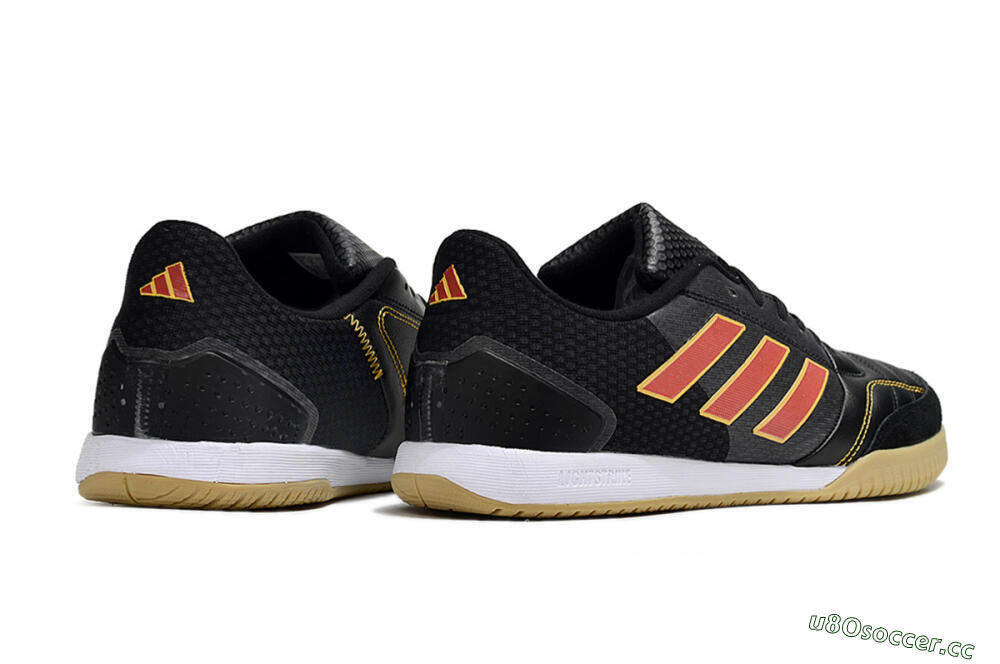 Men's Adidas Top Sala FG Indoor & Futsal Low-Tops Football Shoes - Black/Orange/Brown 6