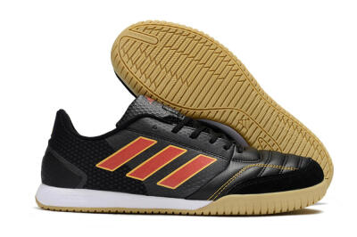 Men's Adidas Top Sala FG Indoor & Futsal Low-Tops Football Shoes - Black/Orange/Brown