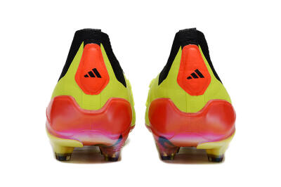 Unisex Adidas Predator Accuracy+ Laceless FG Firm Ground Low-Tops Football Boots - Yellow/Black/Grey