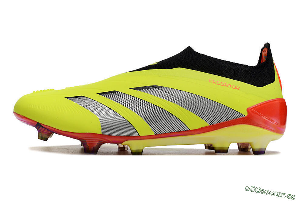 Unisex Adidas Predator Accuracy+ Laceless FG Firm Ground Low-Tops Football Boots - Yellow/Black/Grey 0