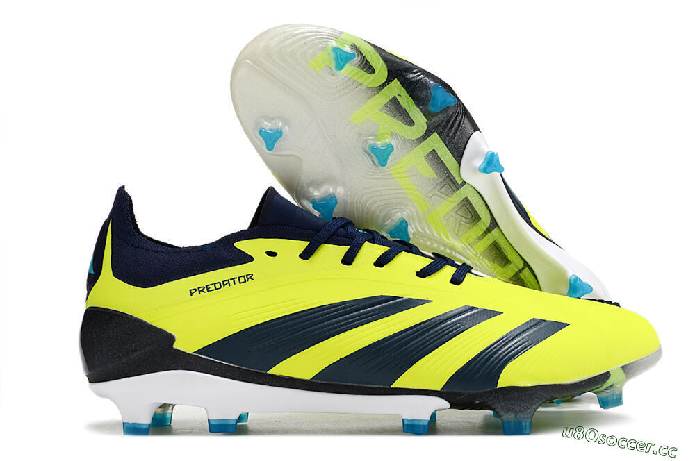 Men's Adidas Predator Accuracy Elite FG Firm Ground Low-Tops Football Boots - Yellow/Black 2