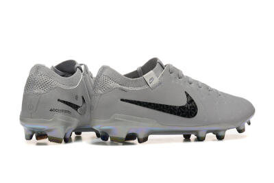 Men's Nike Tiempo Legend 10 Elite FG Firm Ground Low-Tops Football Boots - Grey/Black/Silver