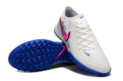 Men's Nike Phantom Luna Elite TF Artificial Turf Low-Tops Football Shoes - White/Blue/Pink/Yellow