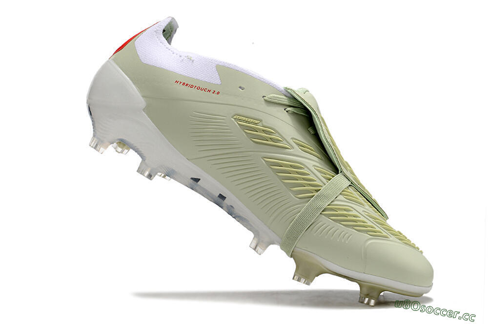 Men's Adidas Predator Elite Foldover Tongue FG Firm Ground Low-Tops Football Boots - Beige/Black/White 4