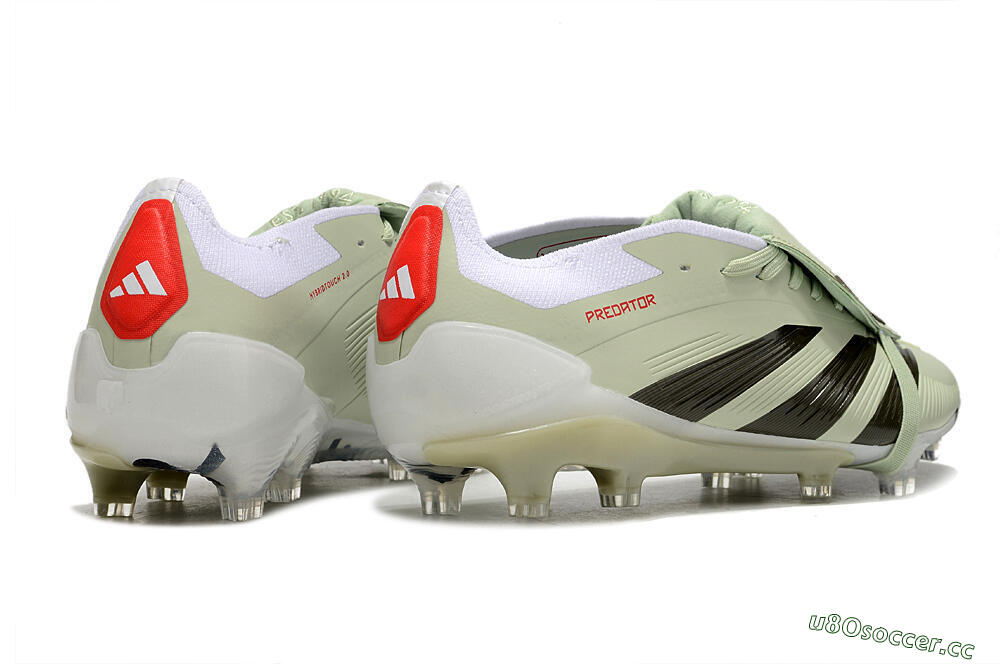 Men's Adidas Predator Elite Foldover Tongue FG Firm Ground Low-Tops Football Boots - Beige/Black/White 6