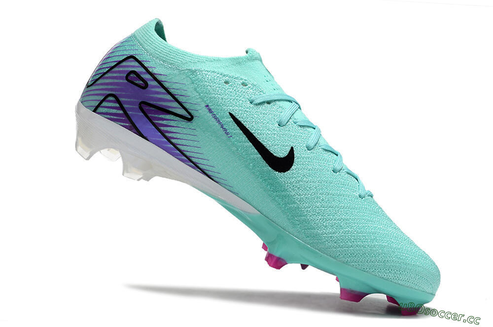 Men's Nike Air Zoom Mercurial Vapor 16 Elite FG Firm Ground Low-Tops Football Boots - Green/Purple/Black 4