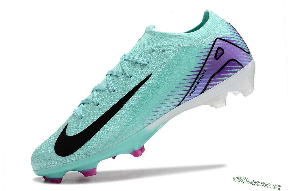 Men's Nike Air Zoom Mercurial Vapor 16 Elite FG Firm Ground Low-Tops Football Boots - Green/Purple/Black 5