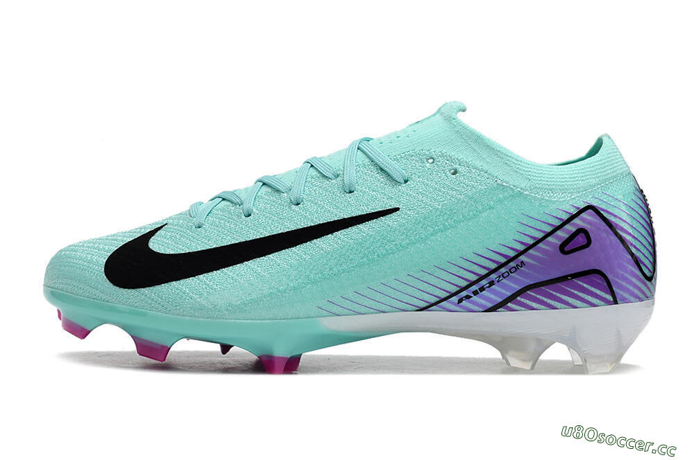 Men's Nike Air Zoom Mercurial Vapor 16 Elite FG Firm Ground Low-Tops Football Boots - Green/Purple/Black 0