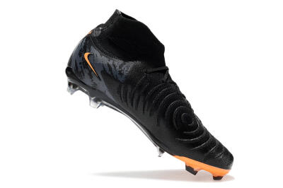 Men's Nike Phantom Luna Elite FG Firm Ground High-Tops Football Boots - Black/Silver/Orange