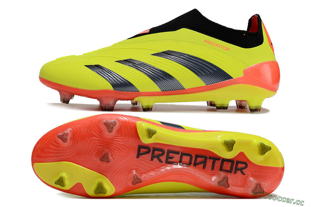 Men's Adidas Predator Accuracy+ FG Firm Ground Low-Tops Football Boots - Yellow/Black/Red 1