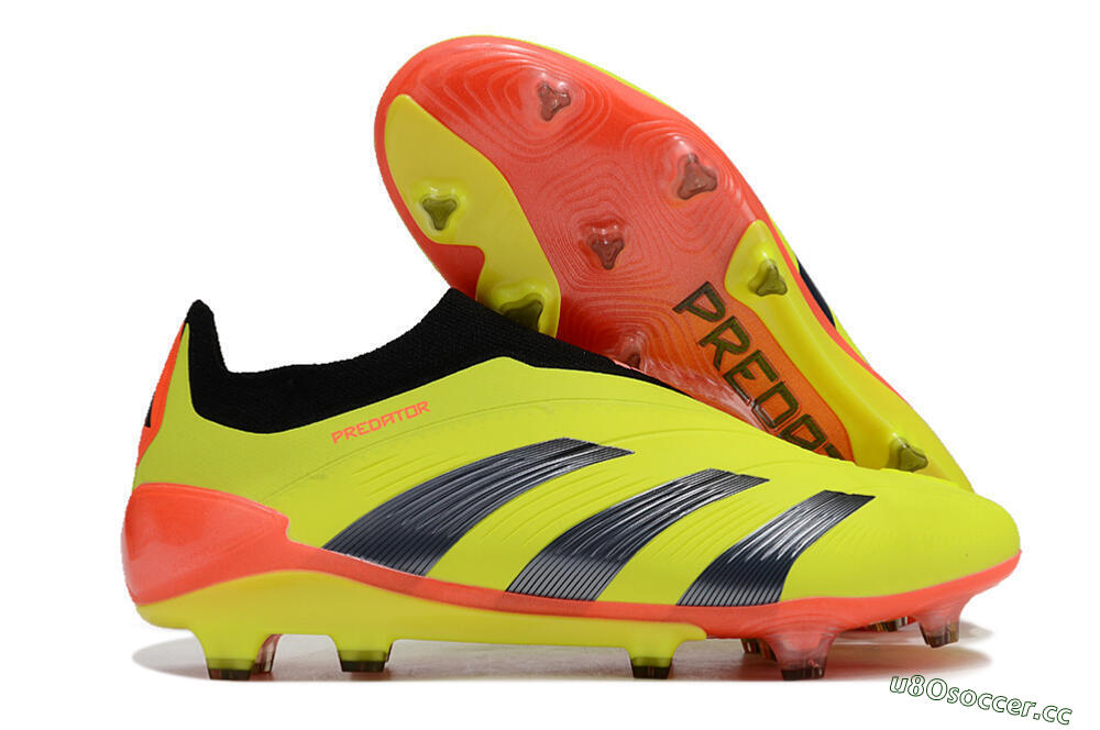 Men's Adidas Predator Accuracy+ FG Firm Ground Low-Tops Football Boots - Yellow/Black/Red 2