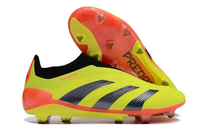 Men's Adidas Predator Accuracy+ FG Firm Ground Low-Tops Football Boots - Yellow/Black/Red