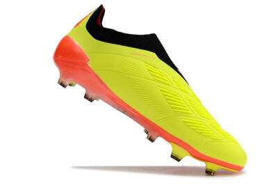 Men's Adidas Predator Accuracy+ FG Firm Ground Low-Tops Football Boots - Yellow/Black/Red