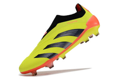 Men's Adidas Predator Accuracy+ FG Firm Ground Low-Tops Football Boots - Yellow/Black/Red