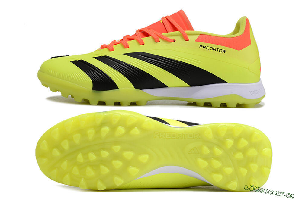 Men's Adidas Predator 24 Elite TF Artificial Turf Low-Tops Football Shoes - Yellow/Black/Red 1
