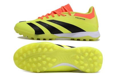 Men's Adidas Predator 24 Elite TF Artificial Turf Low-Tops Football Shoes - Yellow/Black/Red