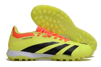 Men's Adidas Predator 24 Elite TF Artificial Turf Low-Tops Football Shoes - Yellow/Black/Red