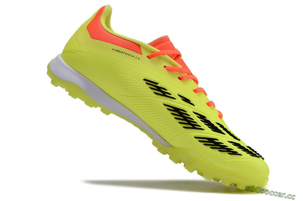 Men's Adidas Predator 24 Elite TF Artificial Turf Low-Tops Football Shoes - Yellow/Black/Red 4