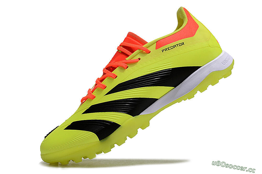 Men's Adidas Predator 24 Elite TF Artificial Turf Low-Tops Football Shoes - Yellow/Black/Red 5