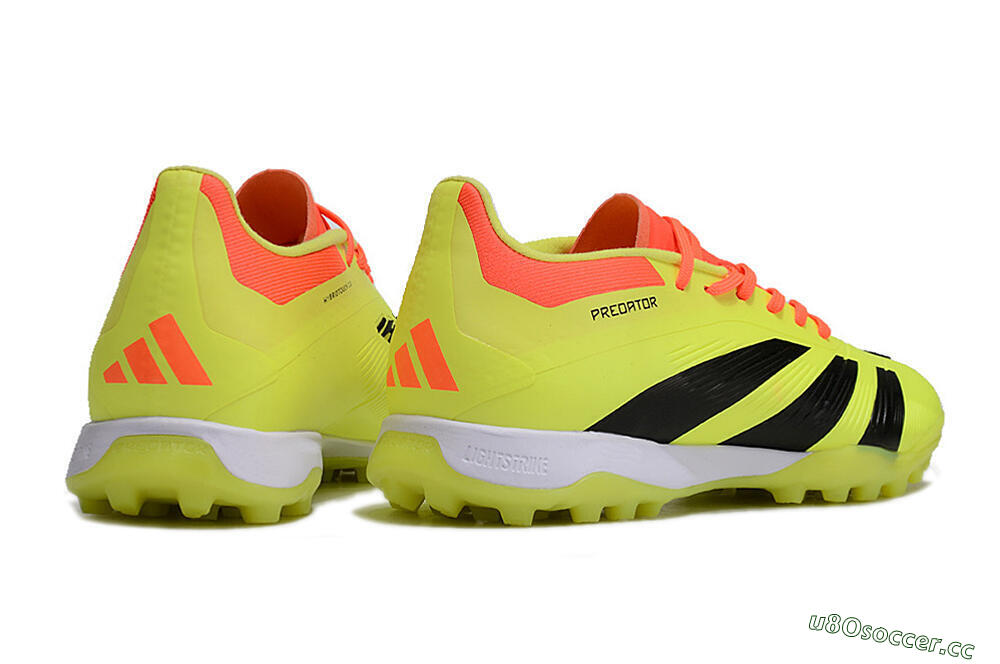 Men's Adidas Predator 24 Elite TF Artificial Turf Low-Tops Football Shoes - Yellow/Black/Red 6