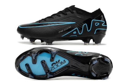 Men's Nike Air Zoom Mercurial Vapor 15 Elite FG Firm Ground Low-Tops Football Boots - Black/Jade/Blue