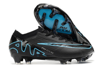 Men's Nike Air Zoom Mercurial Vapor 15 Elite FG Firm Ground Low-Tops Football Boots - Black/Jade/Blue