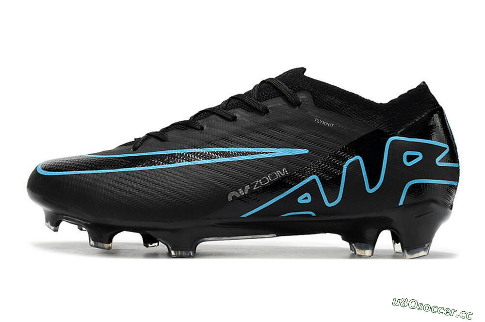 Men's Nike Air Zoom Mercurial Vapor 15 Elite FG Firm Ground Low-Tops Football Boots - Black/Jade/Blue 0