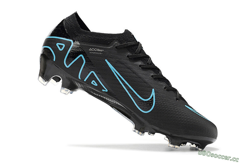 Men's Nike Air Zoom Mercurial Vapor 15 Elite FG Firm Ground Low-Tops Football Boots - Black/Jade/Blue 4