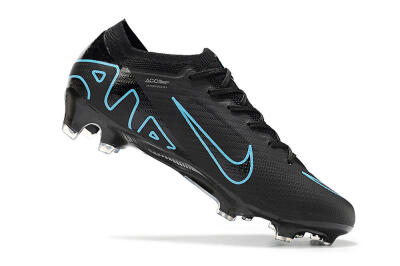 Men's Nike Air Zoom Mercurial Vapor 15 Elite FG Firm Ground Low-Tops Football Boots - Black/Jade/Blue