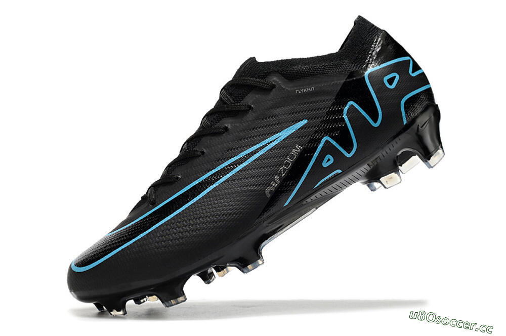 Men's Nike Air Zoom Mercurial Vapor 15 Elite FG Firm Ground Low-Tops Football Boots - Black/Jade/Blue 5