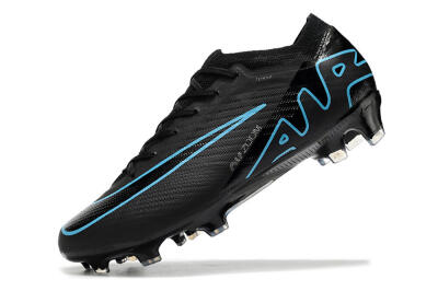 Men's Nike Air Zoom Mercurial Vapor 15 Elite FG Firm Ground Low-Tops Football Boots - Black/Jade/Blue