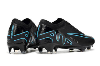 Men's Nike Air Zoom Mercurial Vapor 15 Elite FG Firm Ground Low-Tops Football Boots - Black/Jade/Blue