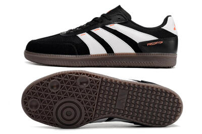 Men's Adidas Predator 24 League IC Indoor & Futsal Low-Tops Football Shoes - Black/White/Brown