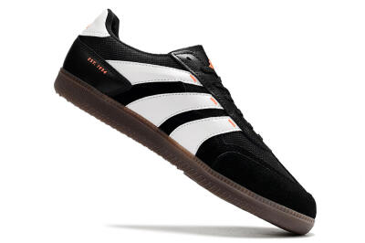 Men's Adidas Predator 24 League IC Indoor & Futsal Low-Tops Football Shoes - Black/White/Brown