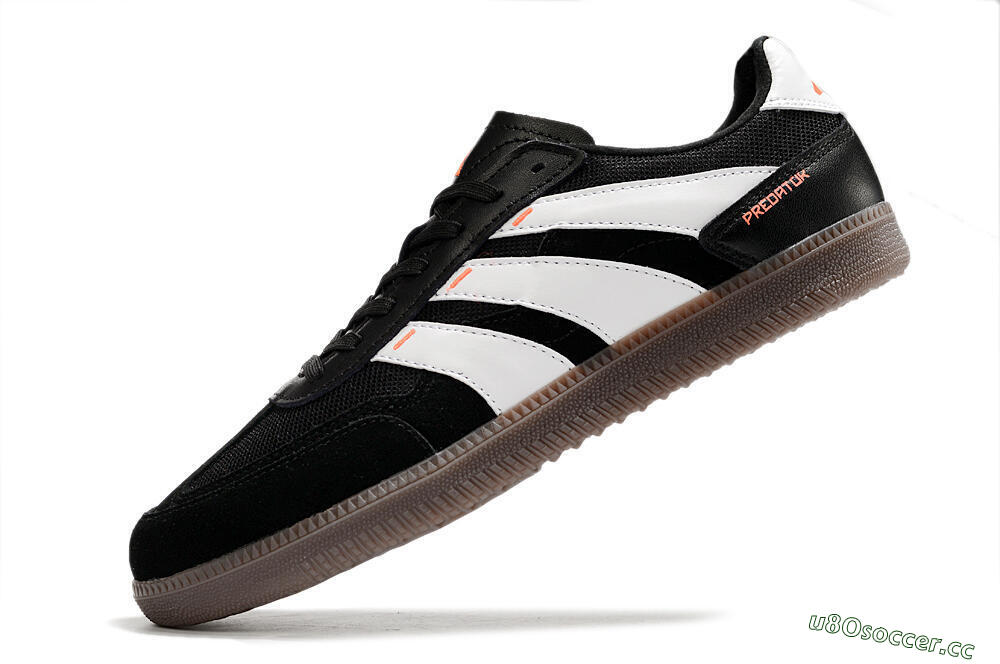 Men's Adidas Predator 24 League IC Indoor & Futsal Low-Tops Football Shoes - Black/White/Brown 5