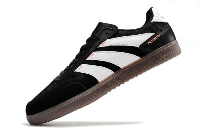 Men's Adidas Predator 24 League IC Indoor & Futsal Low-Tops Football Shoes - Black/White/Brown