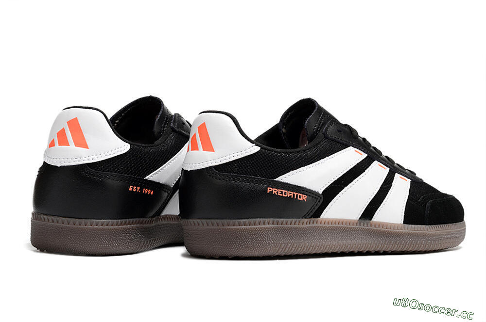 Men's Adidas Predator 24 League IC Indoor & Futsal Low-Tops Football Shoes - Black/White/Brown 6