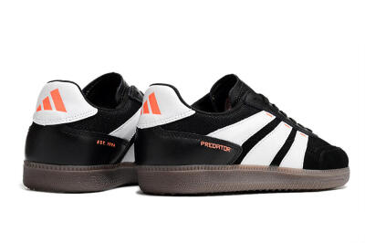 Men's Adidas Predator 24 League IC Indoor & Futsal Low-Tops Football Shoes - Black/White/Brown