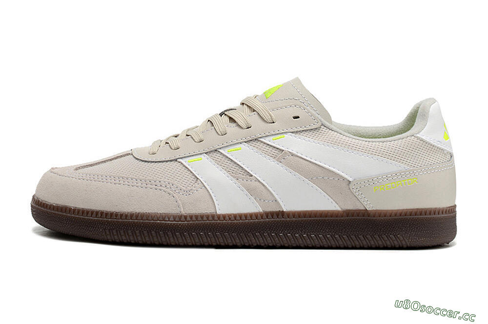 Men's Adidas Predator 24 League IC Indoor & Futsal Low-Tops Football Shoes - Grey/Yellow/Brown 0