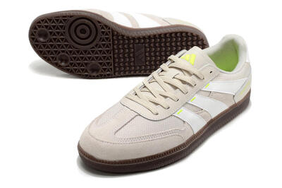 Men's Adidas Predator 24 League IC Indoor & Futsal Low-Tops Football Shoes - Grey/Yellow/Brown
