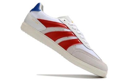 Men's Adidas Predator 24 League IC Indoor & Futsal Low-Tops Football Shoes - Grey/White/Red/Blue