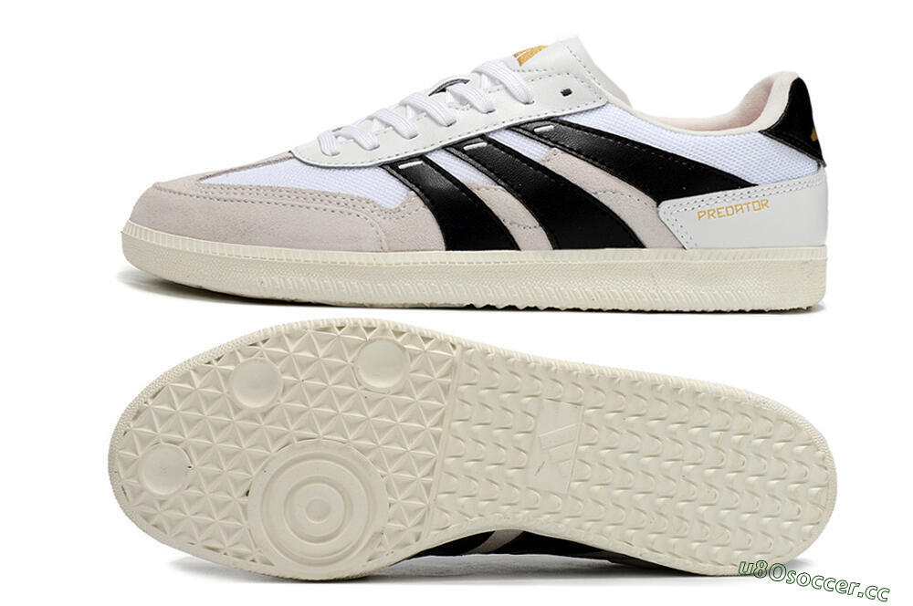 Men's Adidas Predator 24 League IC Indoor & Futsal Low-Tops Football Shoes - Grey/White/Black 1