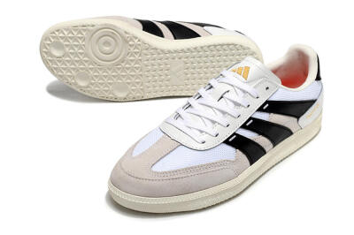 Men's Adidas Predator 24 League IC Indoor & Futsal Low-Tops Football Shoes - Grey/White/Black