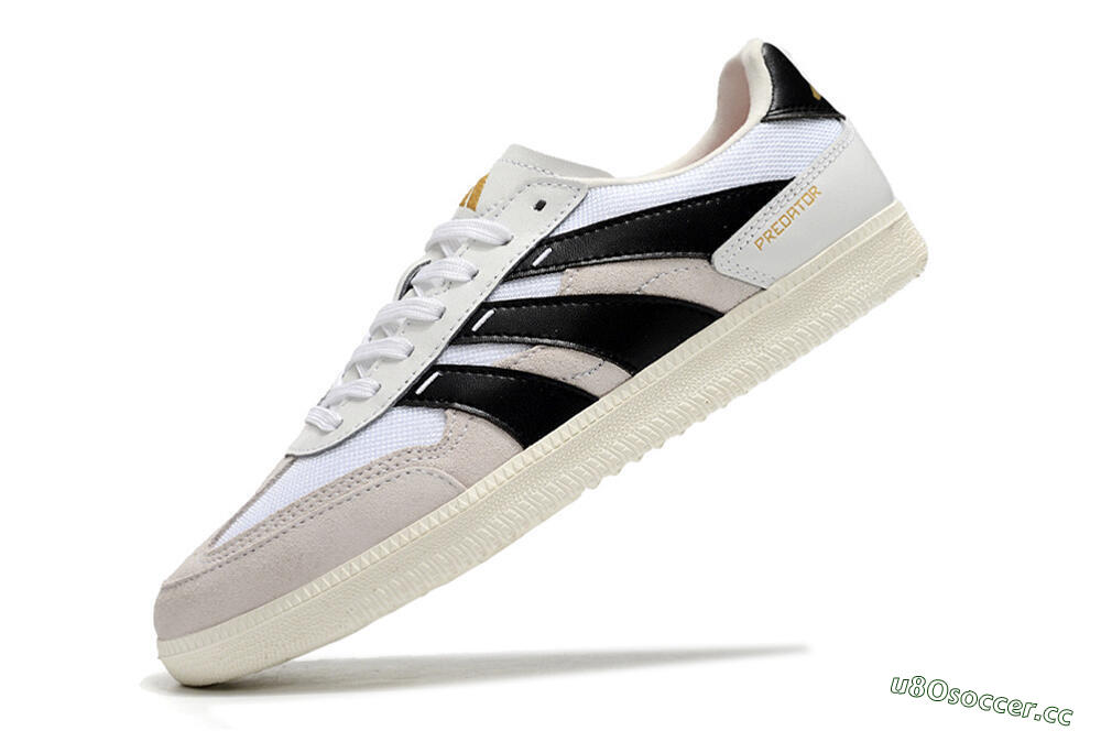 Men's Adidas Predator 24 League IC Indoor & Futsal Low-Tops Football Shoes - Grey/White/Black 5