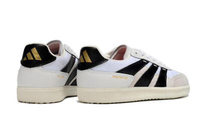 Men's Adidas Predator 24 League IC Indoor & Futsal Low-Tops Football Shoes - Grey/White/Black