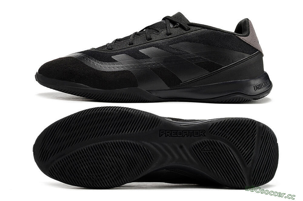 Men's Adidas Predator 24 Elite IC Indoor & Futsal Low-Tops Football Shoes - Black/Brown/Black 1