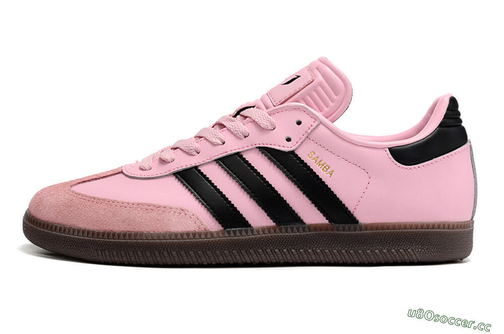 Men's Adidas Samba Messi IC Indoor & Futsal Low-Tops Football Shoes - Pink/Black/Brown 0