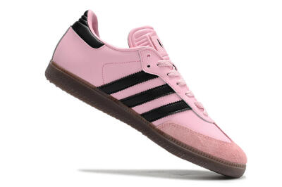 Men's Adidas Samba Messi IC Indoor & Futsal Low-Tops Football Shoes - Pink/Black/Brown