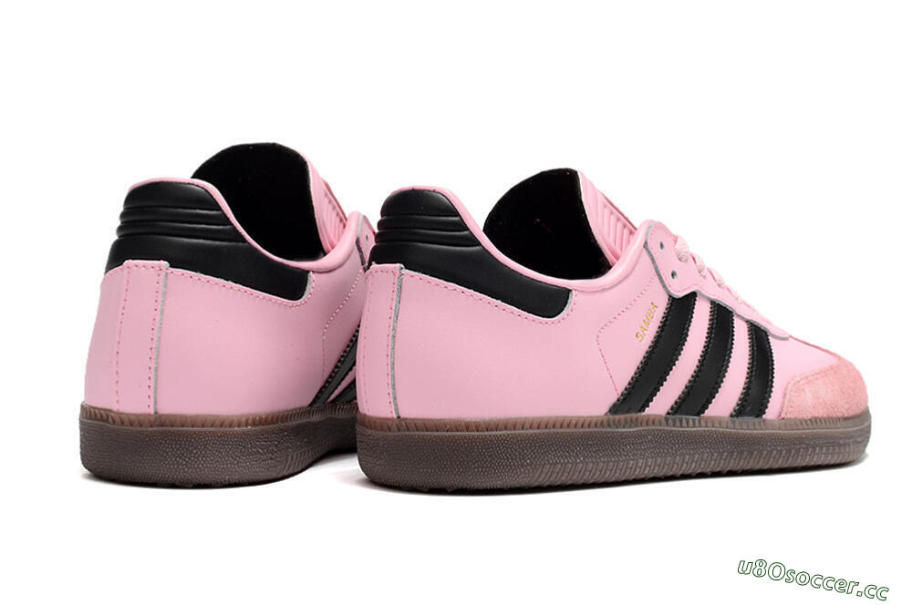 Men's Adidas Samba Messi IC Indoor & Futsal Low-Tops Football Shoes - Pink/Black/Brown 6