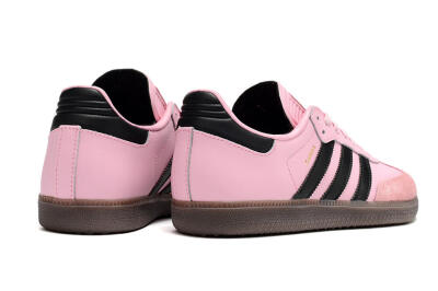 Men's Adidas Samba Messi IC Indoor & Futsal Low-Tops Football Shoes - Pink/Black/Brown
